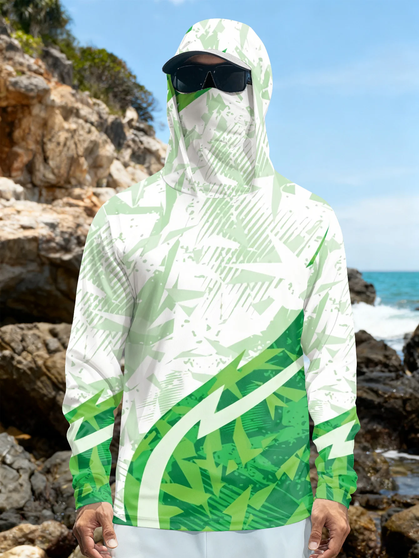Мужская рубашка для рыбалки с  – обзор и цена Fishing Mask Sun Protection